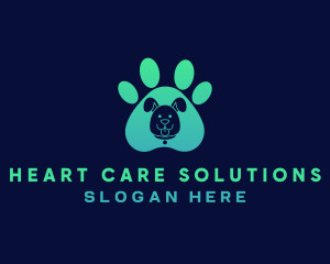 Pet Dog Paw logo design