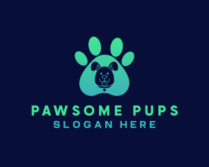 Pet Dog Paw logo design