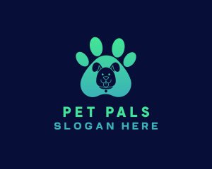 Pet Dog Paw logo design