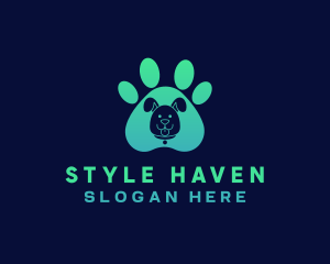 Shelter - Pet Dog Paw logo design
