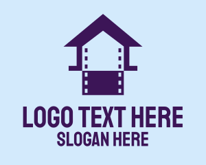 Theater - Home Movie Filmstrip logo design