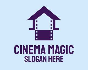 Movie - Home Movie Filmstrip logo design