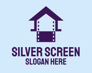Home Movie Filmstrip  logo design