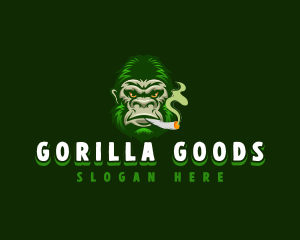 Gorilla - Cigarette Smoker Gorilla logo design