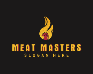 Chicken Flame Grill logo design