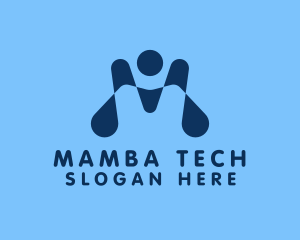 Tech Support Letter M logo design