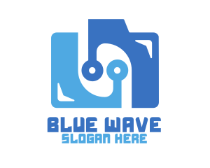 Blue Digital Camera logo design