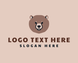 Animal - Cute Bear Face logo design