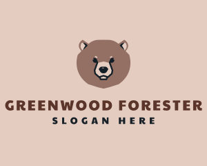 Cute Bear Face logo design