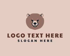 Cute Bear Face Logo