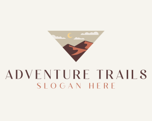 Triangle Desert Mountain logo design