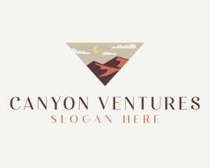 Canyon - Triangle Desert Mountain logo design