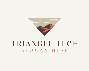 Triangle Desert Mountain logo design