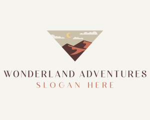 Triangle Desert Mountain logo design