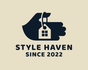 Hostel - Real Estate Broker Hand logo design