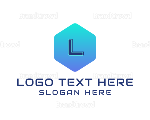 Tech Gradient Hexagon Logo