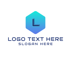 Tech Gradient Hexagon Logo