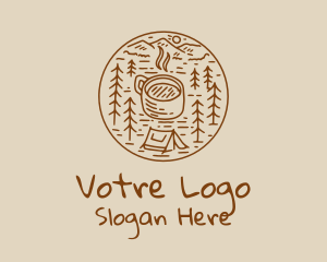Latte - Rustic Coffee Camp logo design