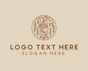 Brown - Rustic Coffee Camp logo design