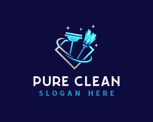 Housekeeping Cleaning Tools logo design