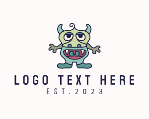 Extraterrestrial - Silly Gargoyle Monster logo design