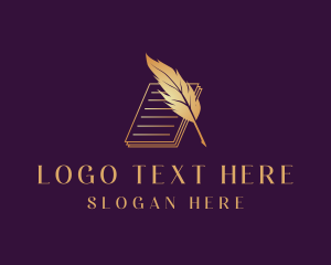 Author - Paper Quill Document logo design