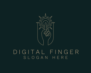 Finger - Hand Finger Sun logo design