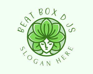 Floral - Green Lotus Goddess logo design