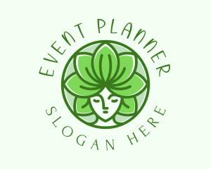 Royalty - Green Lotus Goddess logo design