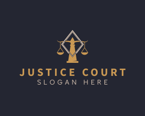 Court - Supreme Court Scale logo design