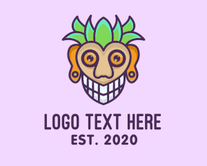 Polynesian - Tiki Polynesian Mask logo design