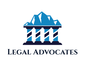 Law Mountain Pillars logo design