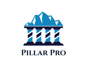 Law Mountain Pillars logo design