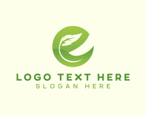 Sustainable - Eco Natural Bio Letter E logo design