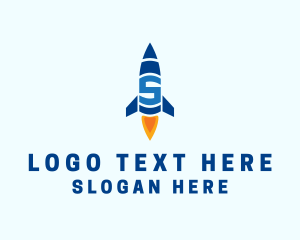 Aerospace - Gaming Rocket Letter S logo design