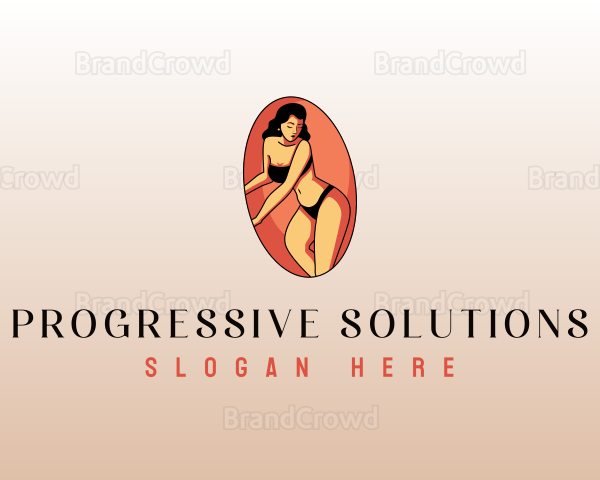 Sexy Pinup Woman Logo