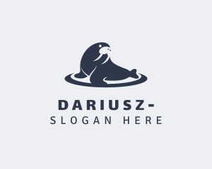 Wildlife Zoo Walrus Logo
