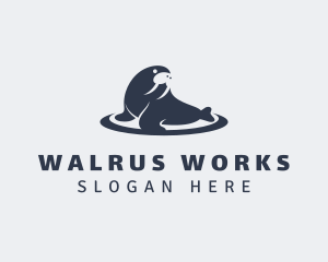 Walrus - Wildlife Zoo Walrus logo design