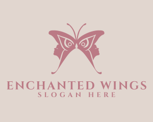 Female Butterfly Wings logo design