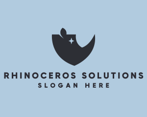 Wildlife Rhino Head logo design