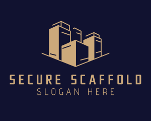 Scaffolding - City Industrial Architecture logo design