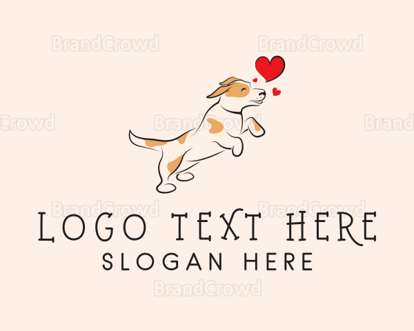 Happy Heart Dog Logo