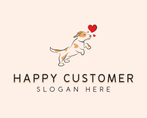 Happy Heart Dog logo design