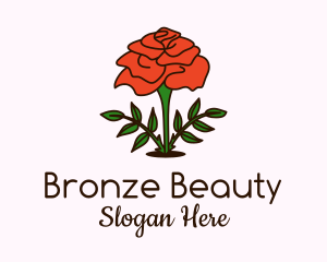 Rose Plant Badge logo design