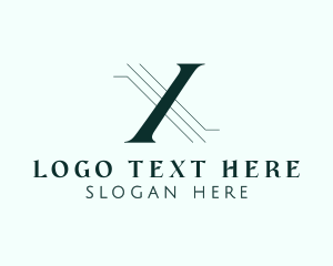 Corporate Legal Firm Letter X Logo