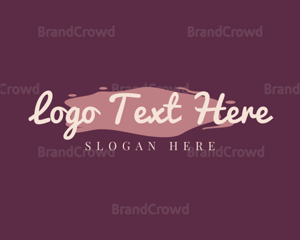 Lifestyle Brush Stroke Wordmark Logo