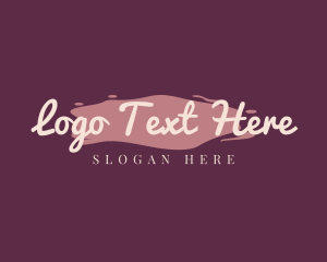 Glam - Lifestyle Brush Stroke Wordmark logo design