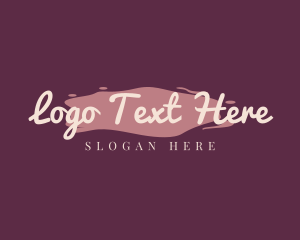 Lifestyle Brush Stroke Wordmark Logo