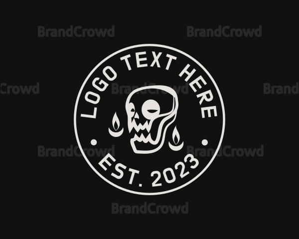 Skull Tattoo Seal Logo