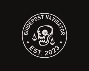 Skull Tattoo Seal logo design